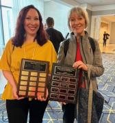 Our Director, Alana, and President, Beth, with our two contest awards